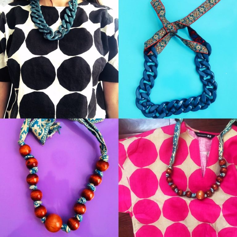 2 Ways to Make a Chunky DIY Statement Necklace