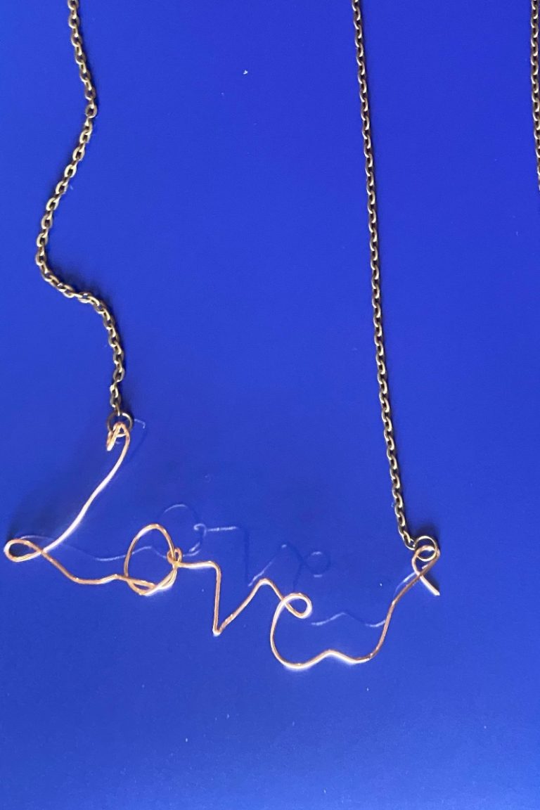Make a Statement with Custom Wire Letter Necklace