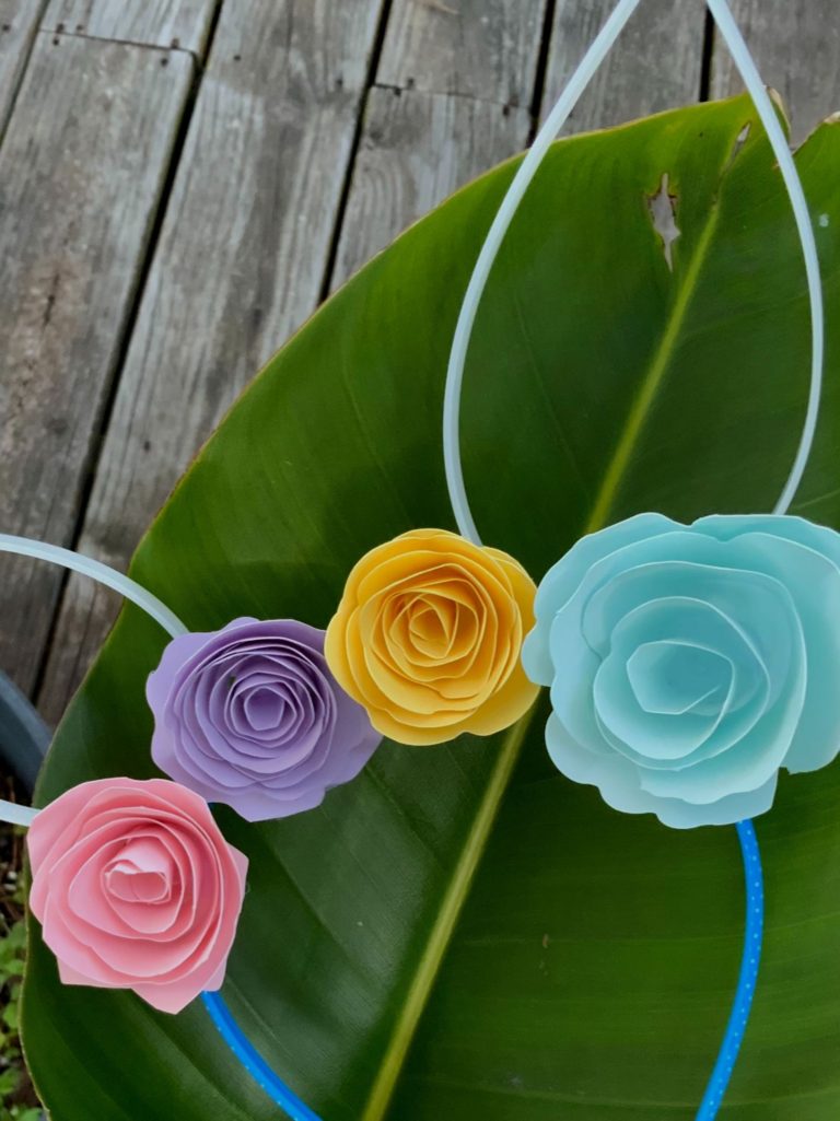 Make This Easy Bunny Ear Easter Headband with 3D Flowers