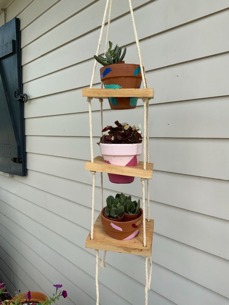 Make a Tiered Hanging Wood Planter